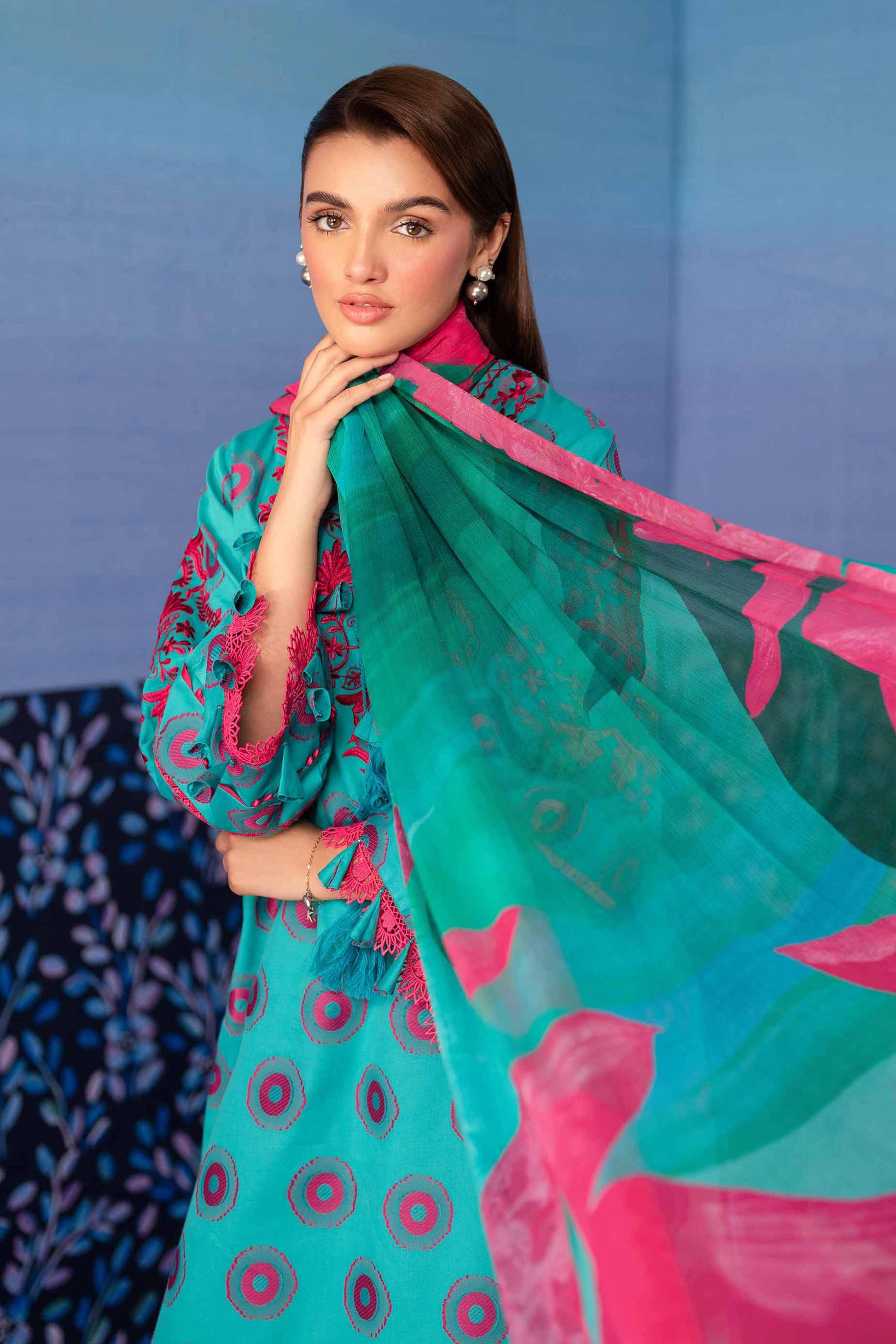 Nishat | Cross Season Edit | 42501094 L Teal Jacquard