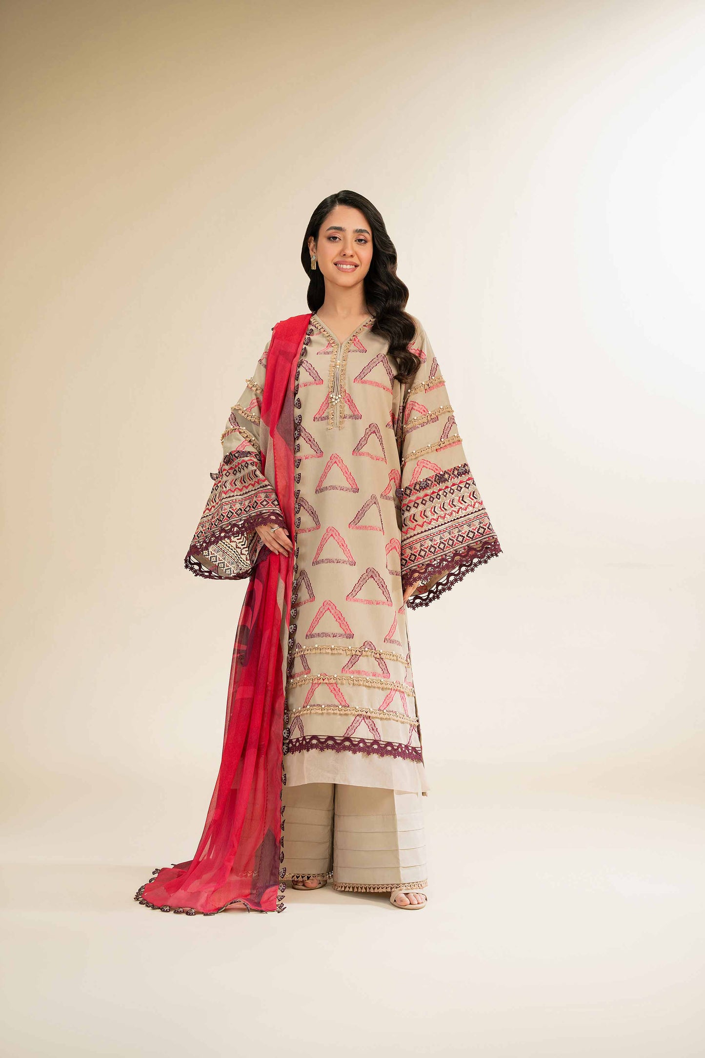 Nishat | Cross Season Edit | 42501095 XL Beige Jacquard