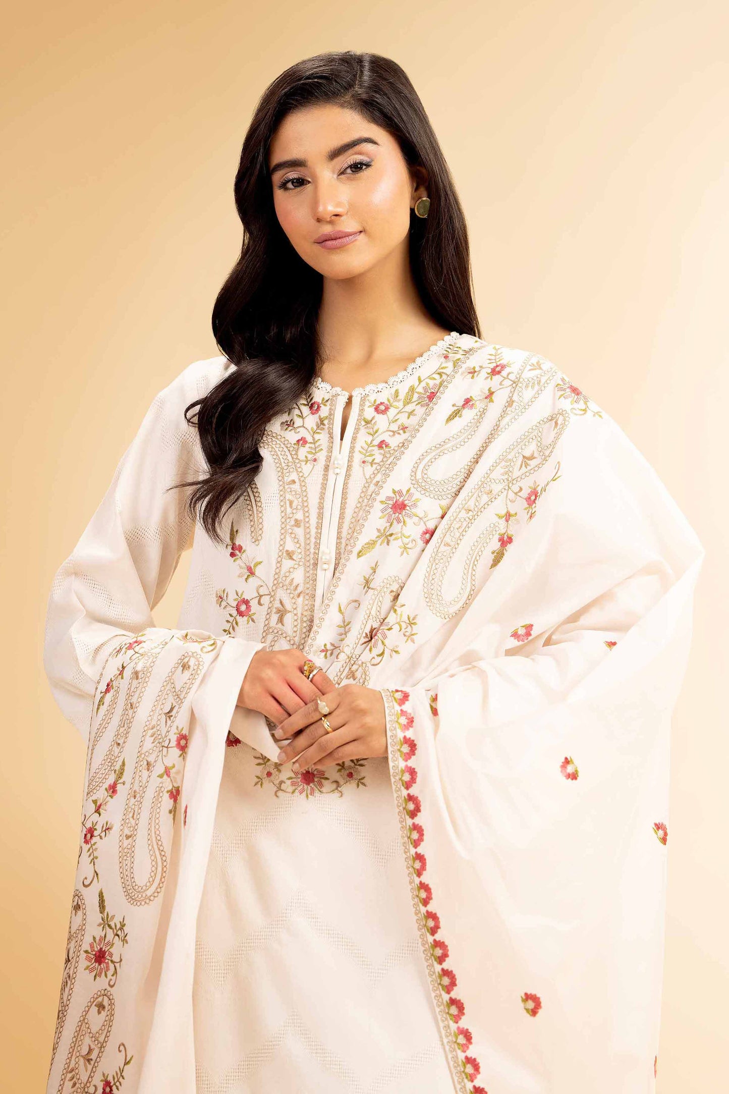 Nishat | Cross Season Edit | 42501096 L Off White Cotton