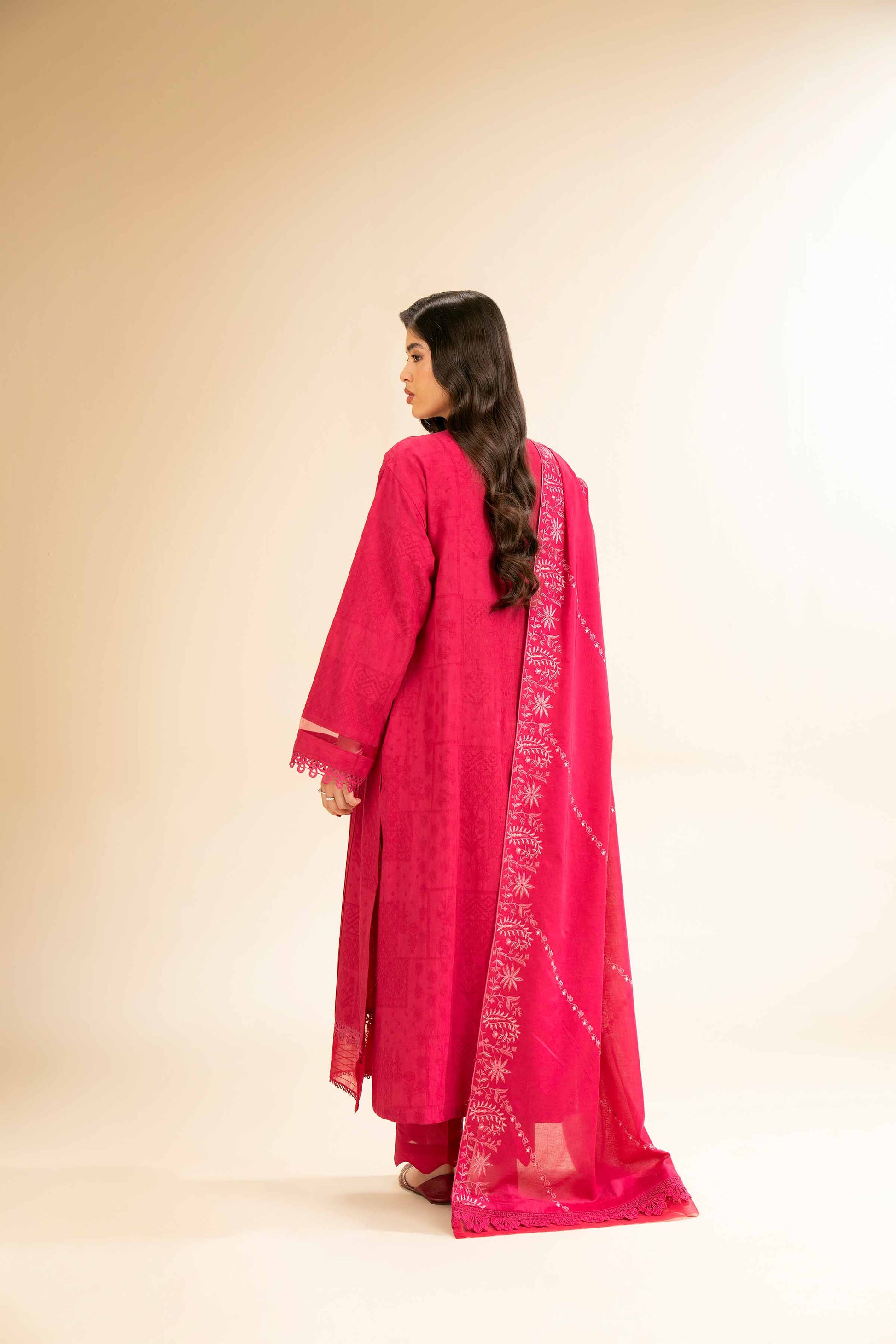 Nishat | Cross Season Edit | 42501104 S Hot Pink Cotton