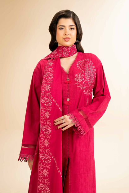 Nishat | Cross Season Edit | 42501104 L Hot Pink Cotton