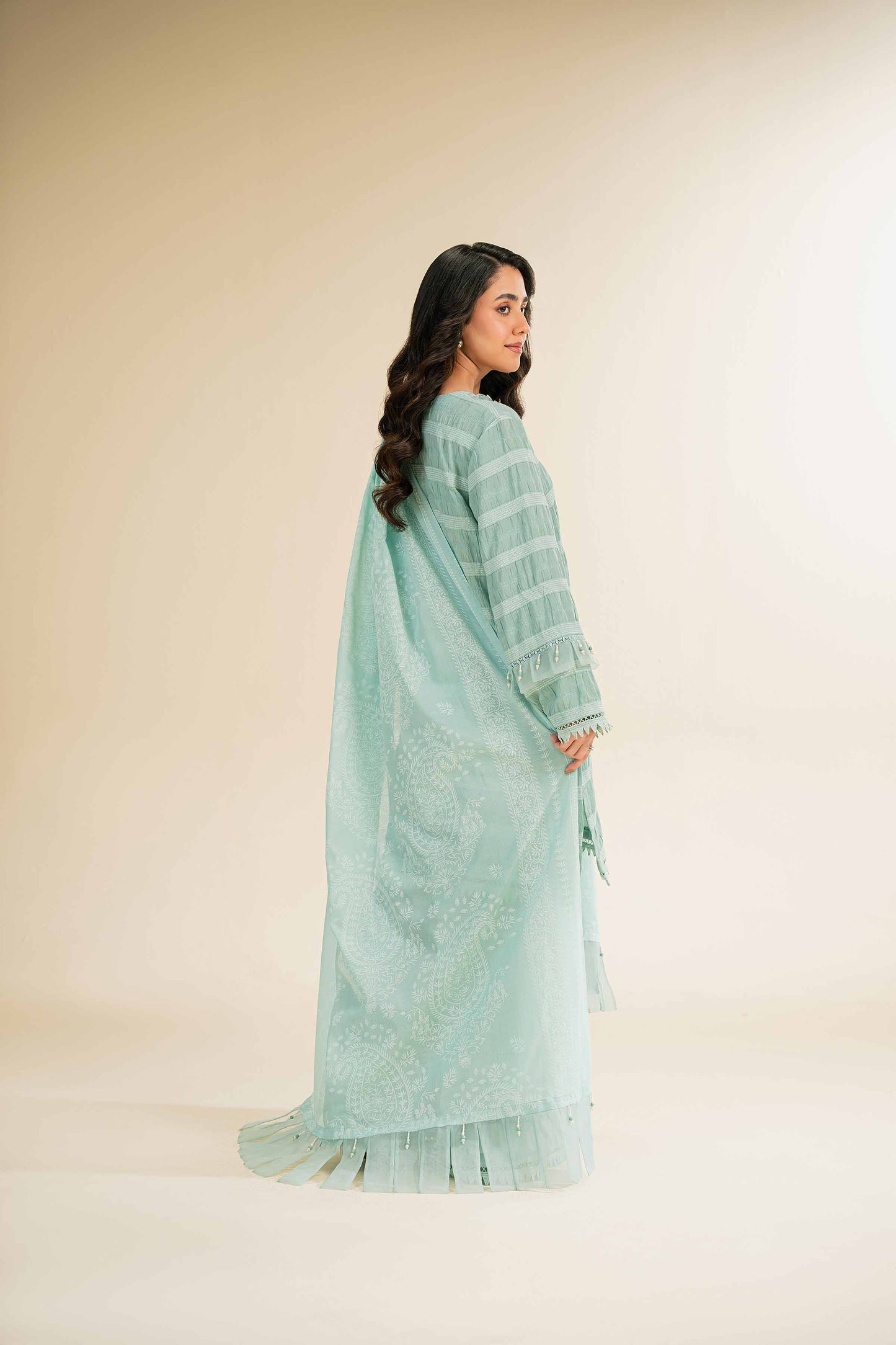 Nishat | Cross Season Edit | 42501108 S Ice Blue Jacquard