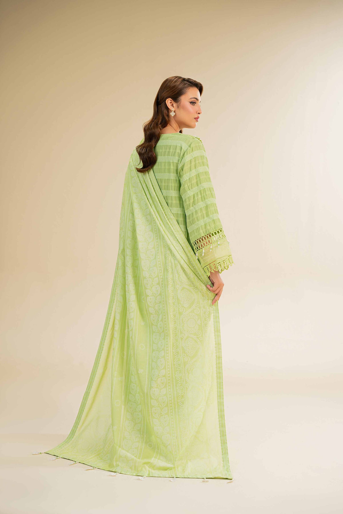 Nishat | Cross Season Edit | 42501109 S Parrot Green Jacquard