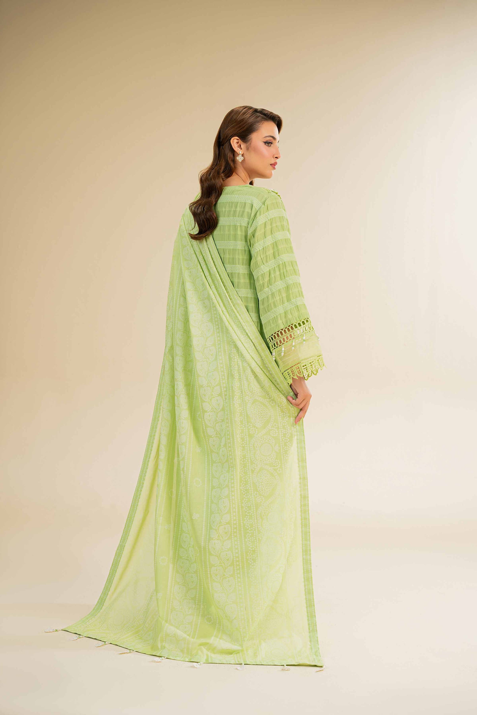 Nishat | Cross Season Edit | 42501109 S Parrot Green Jacquard