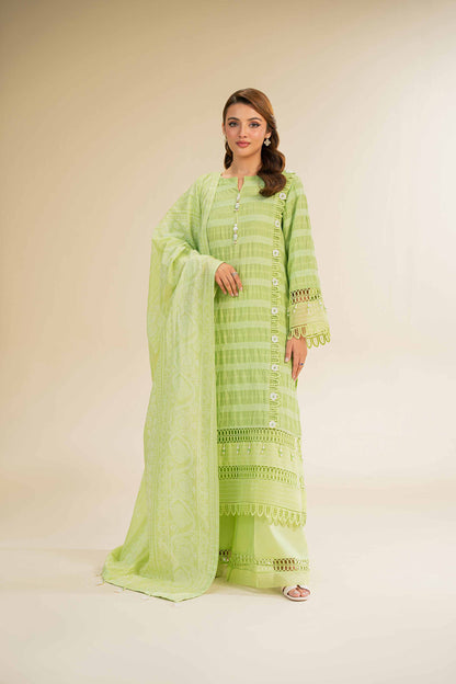 Nishat | Cross Season Edit | 42501109 XL Parrot Green Jacquard