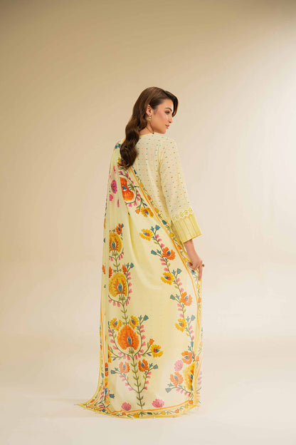 Nishat | Cross Season Edit | 42501111 S Lime Yellow Jacquard