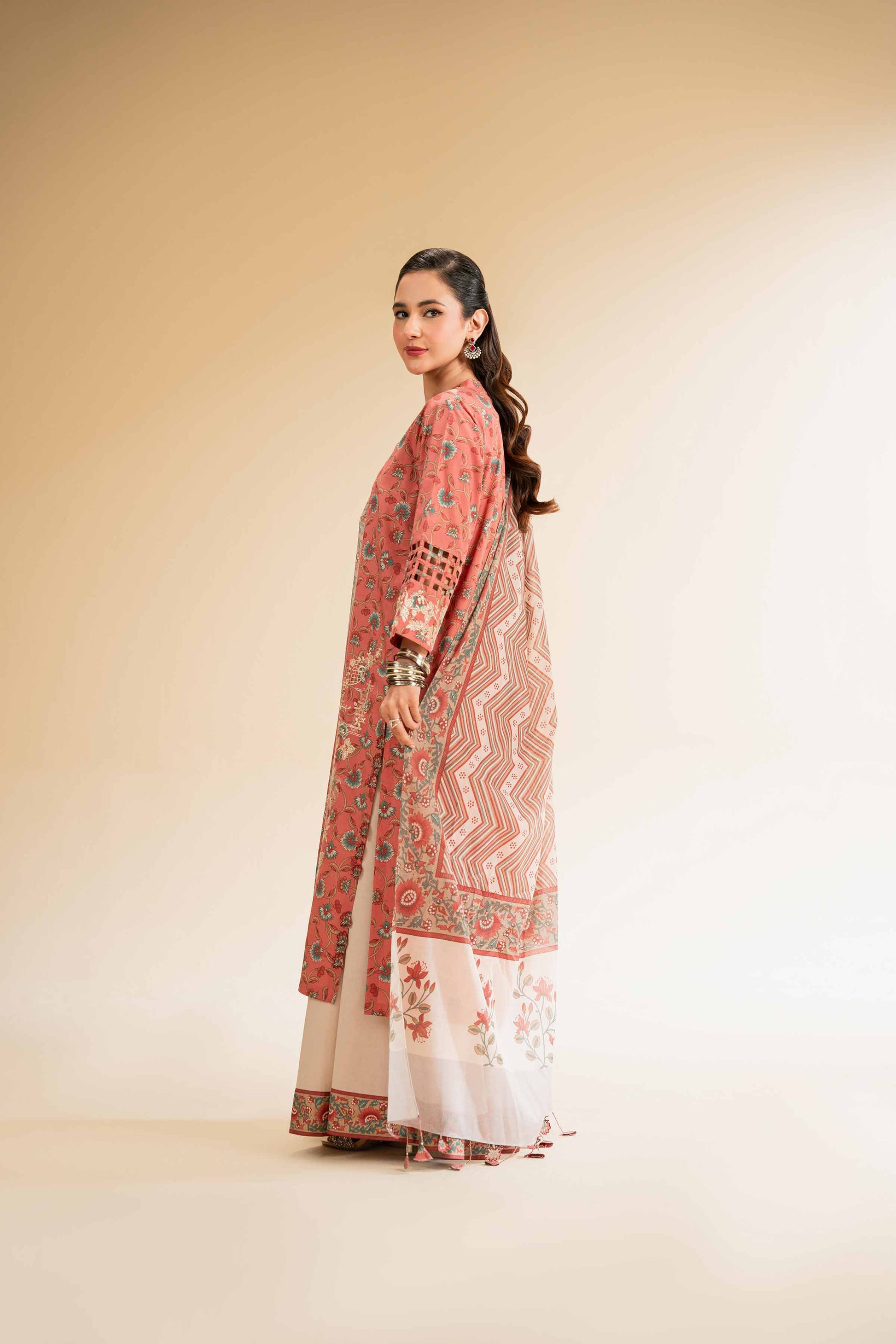 Nishat | Cross Season Edit | 42519174 S Coral Cambric