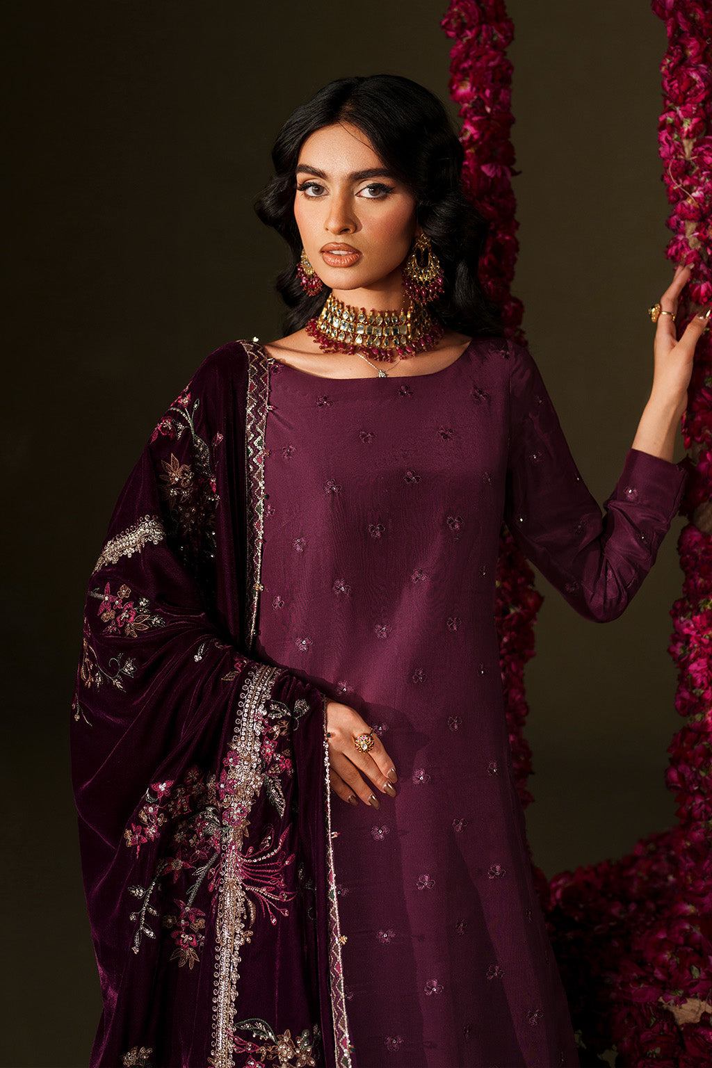 Iznik | Velvet 25 | IV-68 Embroidered Velvet by Iznik - Designer Dress - Type : Ladies Clothes - Available at Saira Sultan - 100% Original 