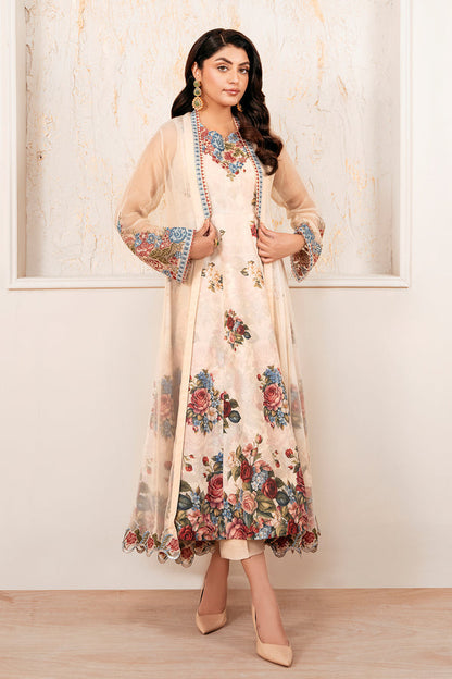 Baroque | Luxury Pret 25 | EMBROIDERED CHIFFON PR-1053 - Pakistani Designer Dress - by Baroque - Type : Ladies Clothes - 100% Original at Saira Sultan