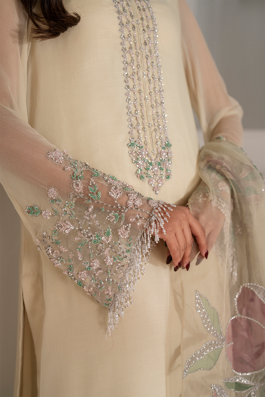 Iznik I Festive Formal I UE-413 Embroidered Chiffon - Pakistani Designer Dress - by Iznik - Type : Ladies Clothes - 100% Original at Saira Sultan