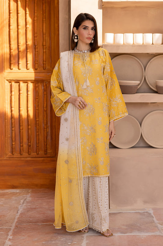 Batik | Ophelia Luxury Pret | Aliea XS Yellow Pima Lawn