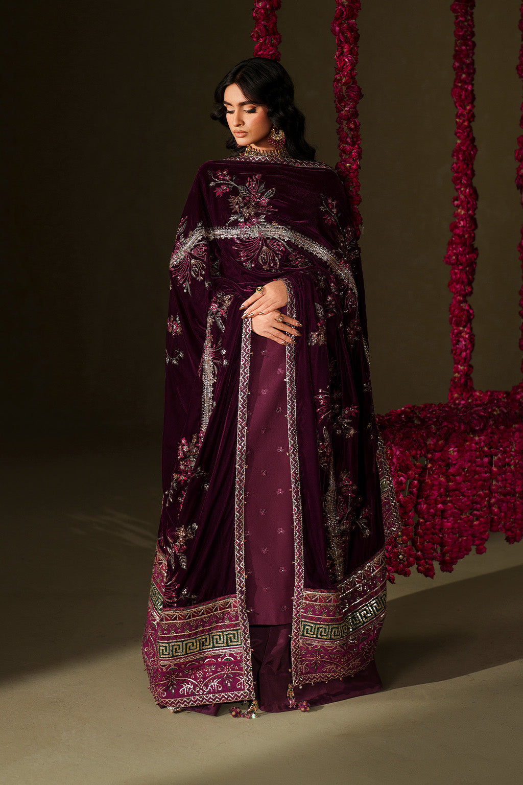 Iznik | Velvet 25 | IV-68 Embroidered Velvet by Iznik - Designer Dress - Type : Ladies Clothes - Available at Saira Sultan - 100% Original 