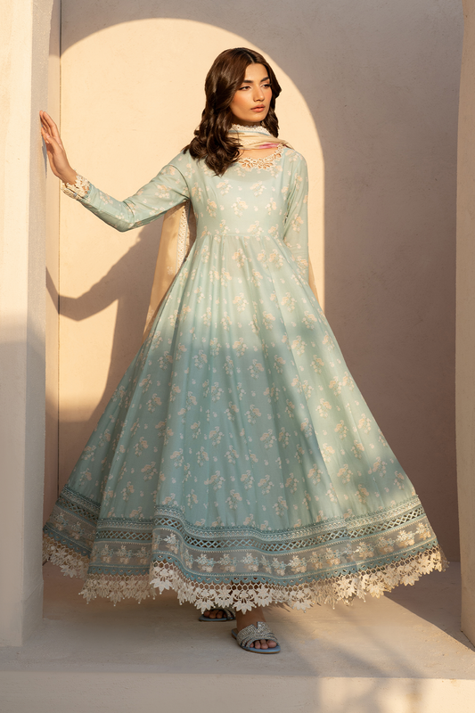 Iznik | Festive Lawn 25 | EFL-06 XS Ice Blue Lawn
