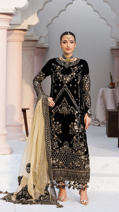 Zebtan | Andaz e Makhmal | ZAM-10 XS Black Velvet