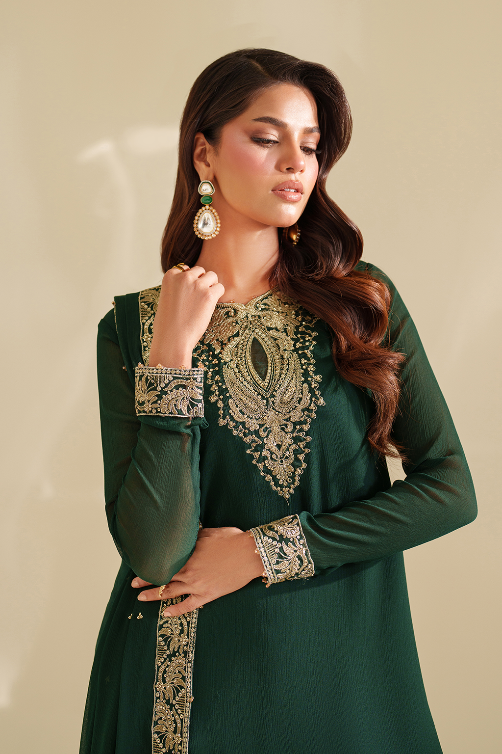 Iznik I Festive Formal I CC-75 Embroidered Chiffon - Pakistani Designer Dress - by Iznik - Type : Ladies Clothes - 100% Original at Saira Sultan