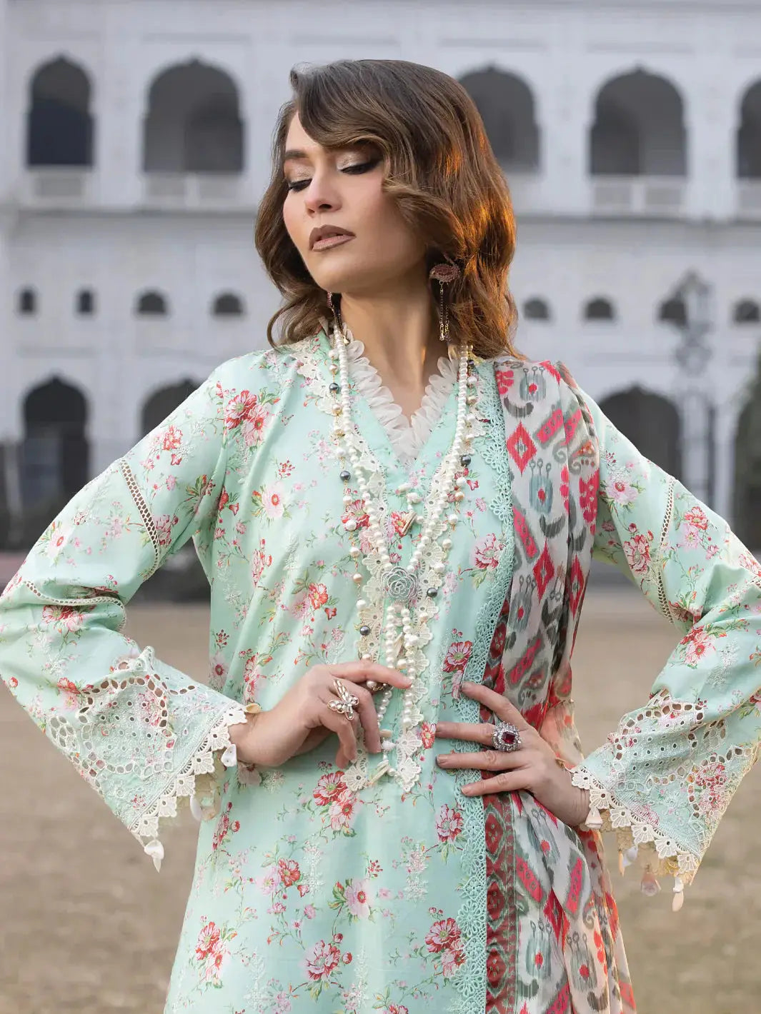 Faiza Faisal | Maya Luxury Lawn | Julia - Pakistani Designer Dress - by Faiza Faisal | Type: Luxury - 100% Original at Saira Sultan