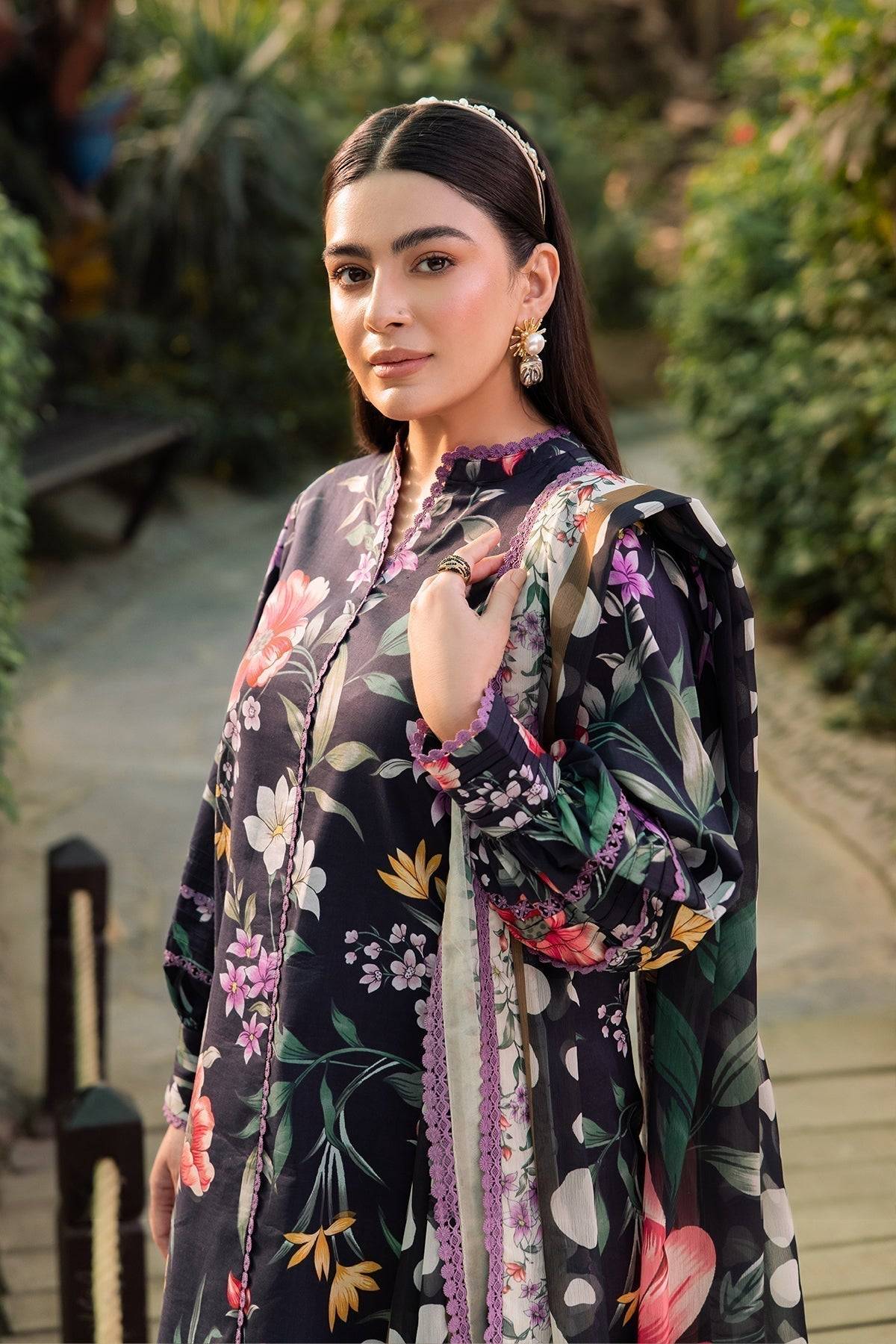 Alizeh | Sheen Lawn Prints 24 | VIOLA - Pakistani Designer Dress - by Alizeh | Type: Casuals - 100% Original at Saira Sultan