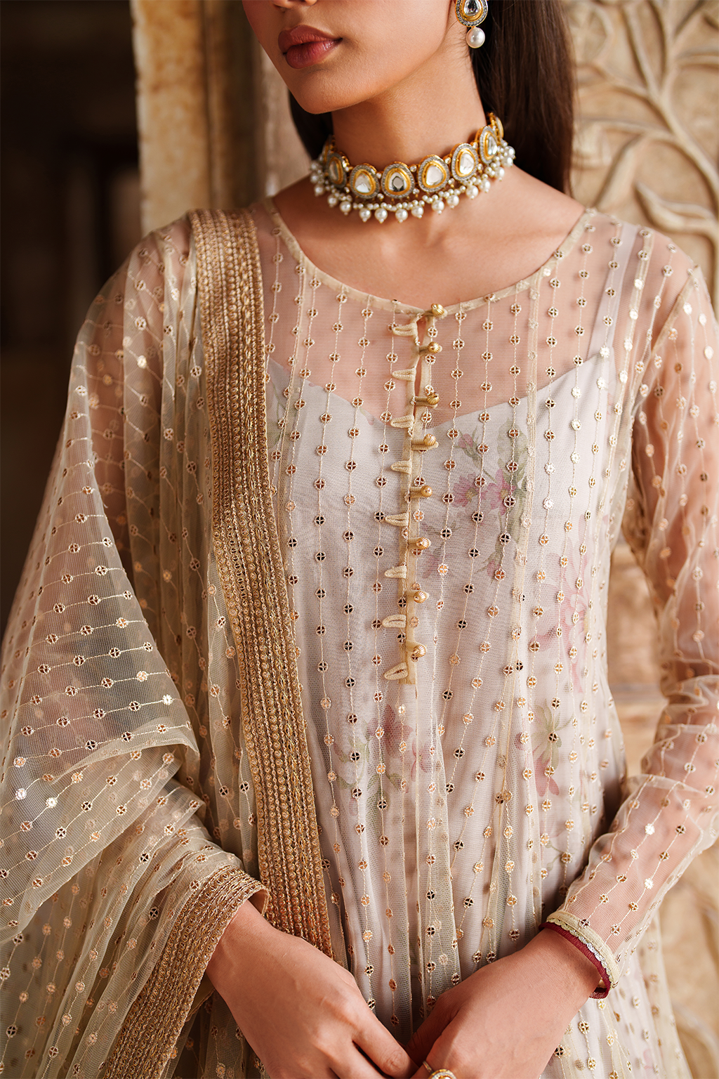 Iznik | Festive Formal | UE-548 Embroidered Net - Pakistani Designer Dress - by Iznik - Type : Ladies Clothes - 100% Original at Saira Sultan