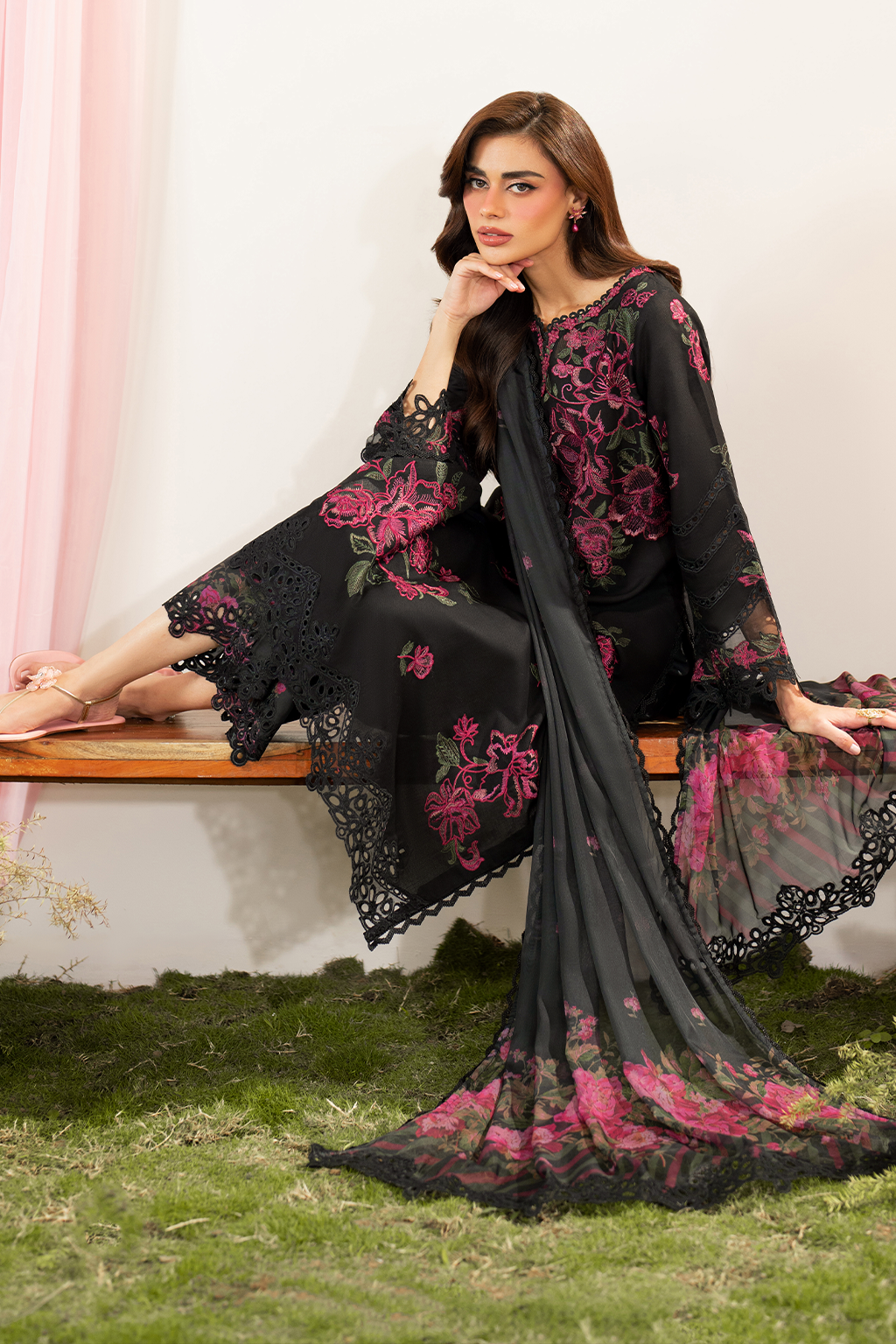 Iznik | Festive Edition | IFE-06 Custom Size Black Lawn