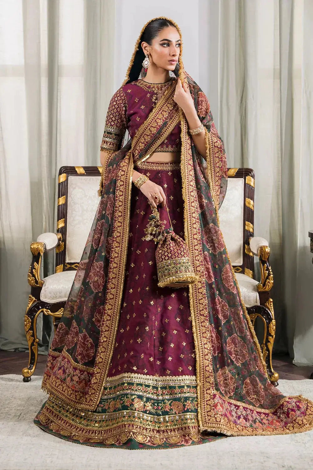 Baroque | Chantelle Embroidered Collection | CH12-03 - Pakistani Designer Dress - by Baroque | Type: Bridal - 100% Original at Saira Sultan