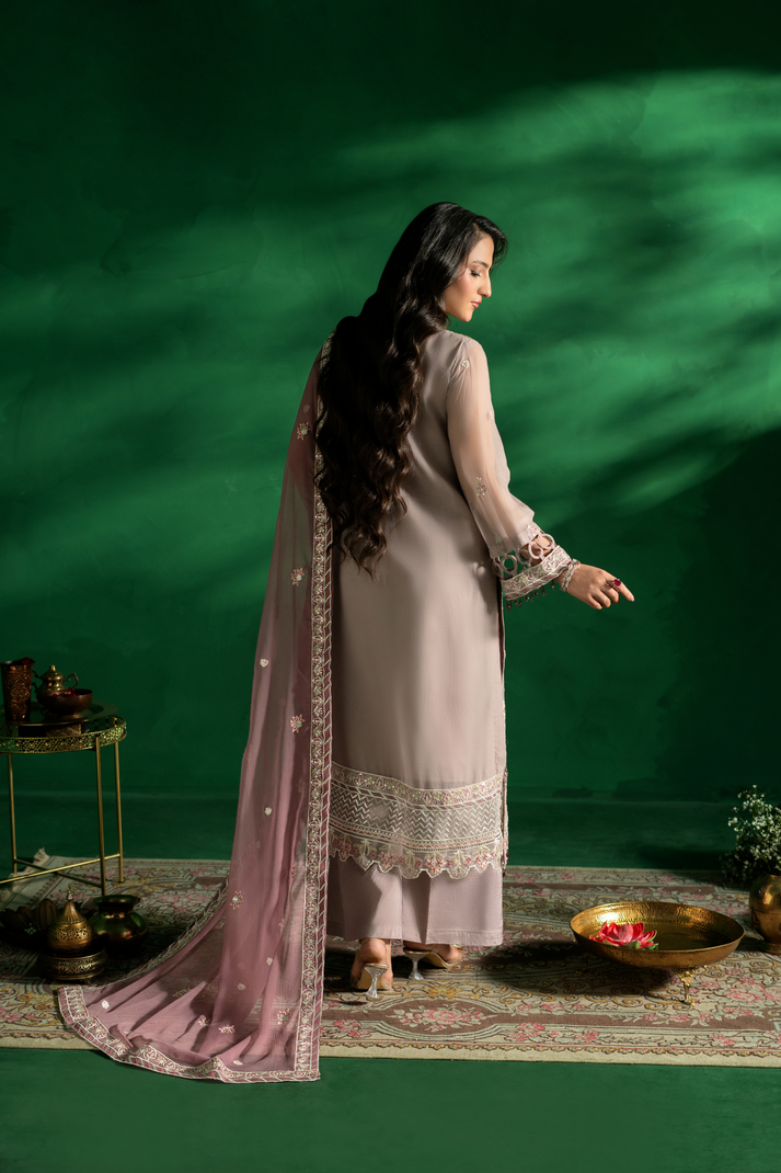 Zebtan | Farmaish Formals | FC-07 S Cloud Gray Chiffon