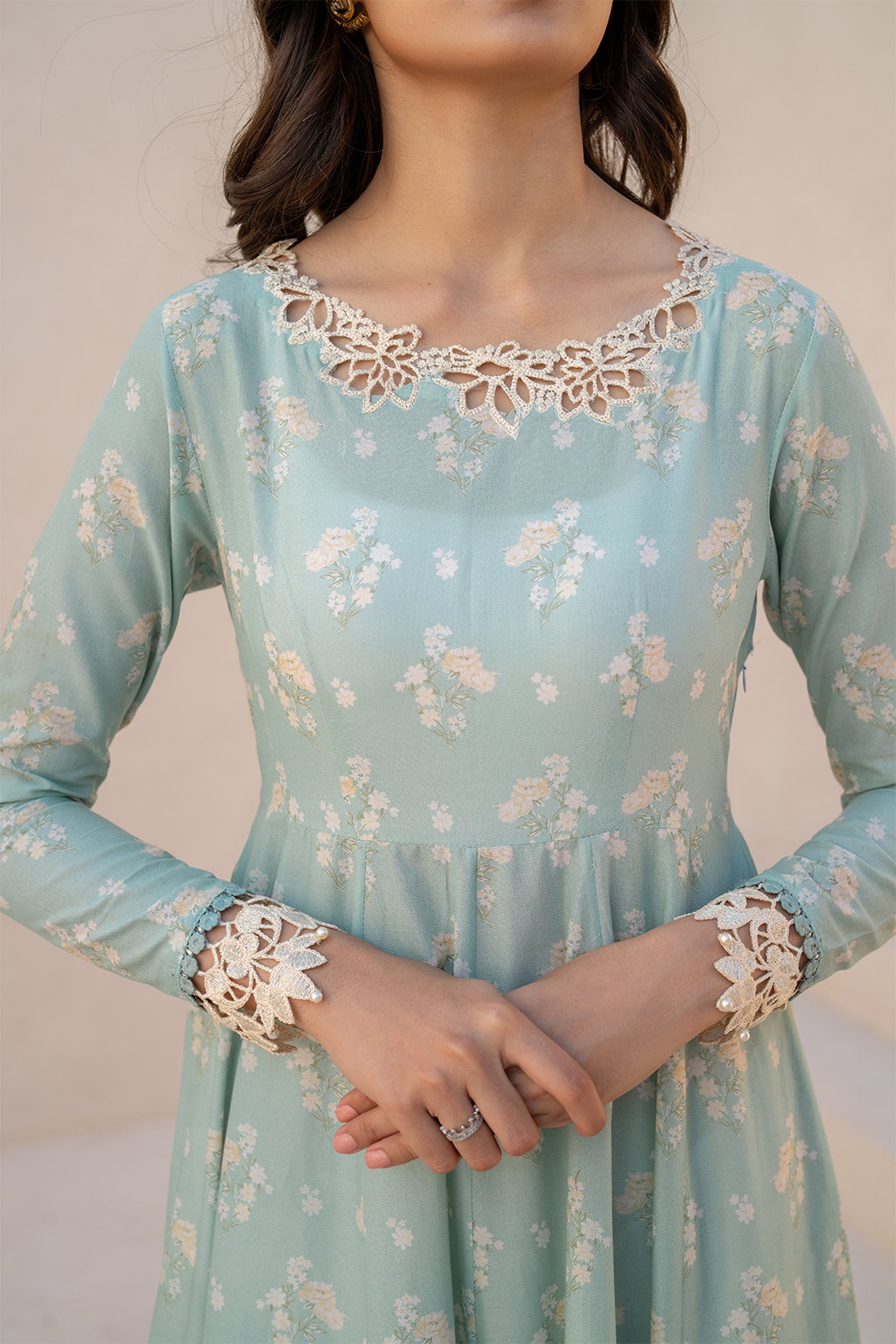 Iznik | Festive Lawn 25 | EFL-06 M Ice Blue Lawn