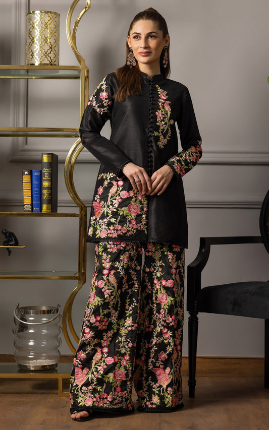 Threads and Motifs | Formal Dresses 25 | Embroidered Jacket With Trouser - Pakistani Designer Dress - by Threads and Motifs - Type : Ladies Clothes - 100% Original at Saira Sultan