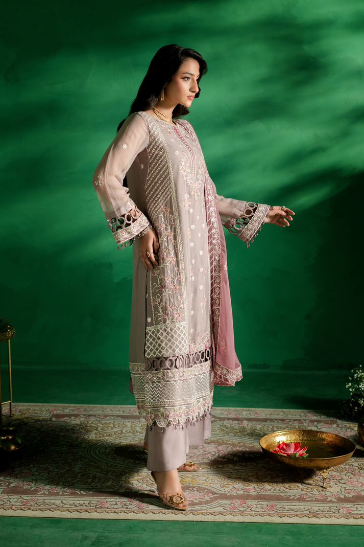 Zebtan | Farmaish Formals | FC-07 L Cloud Gray Chiffon
