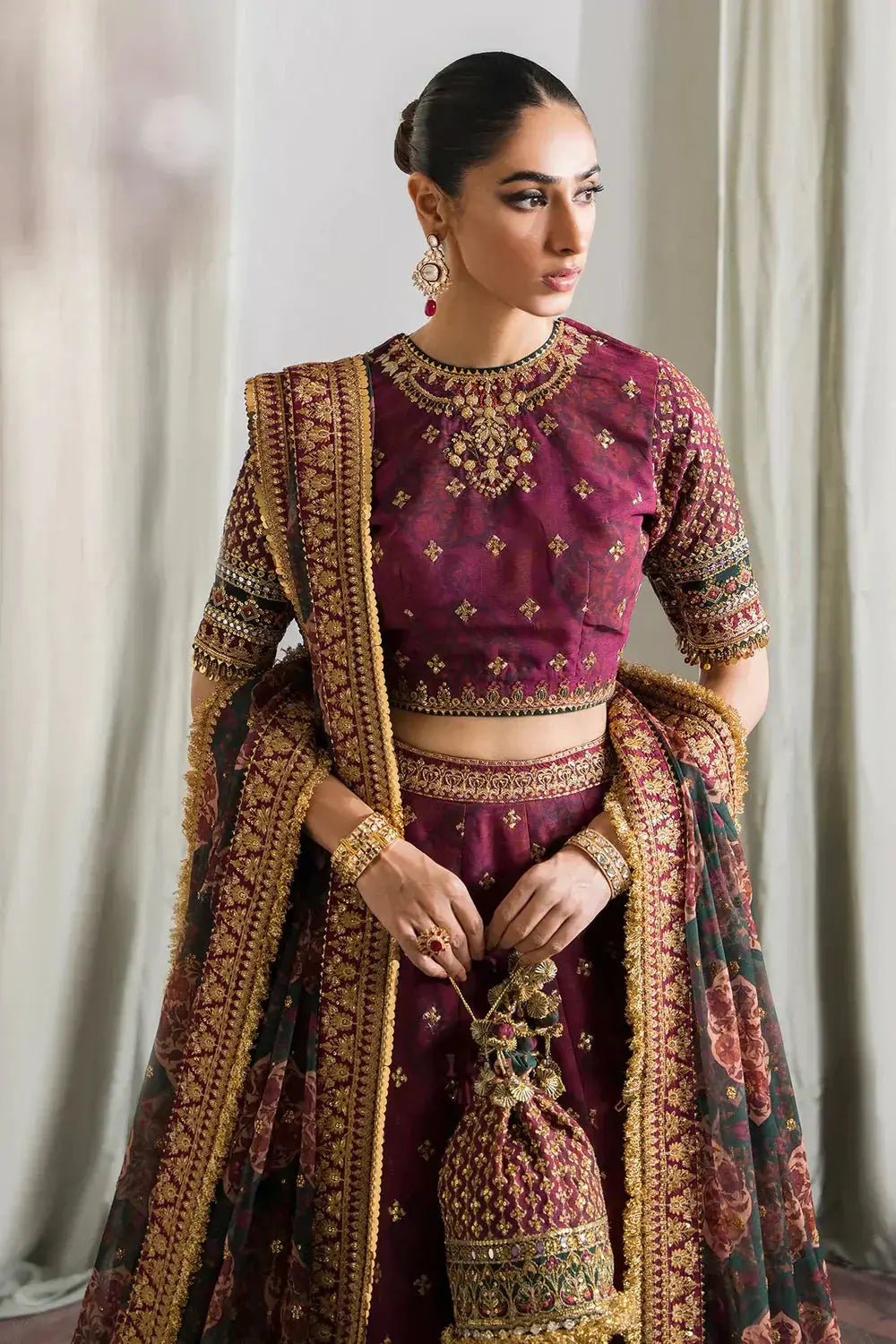 Baroque | Chantelle Embroidered Collection | CH12-03 - Pakistani Designer Dress - by Baroque | Type: Bridal - 100% Original at Saira Sultan