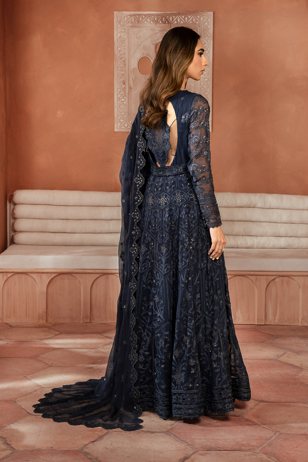 Iznik | Chiffon Kari | ICK-07 Embroidered Chiffon - Pakistani Designer Dress - by Iznik | Type: Bridal - 100% Original at Saira Sultan