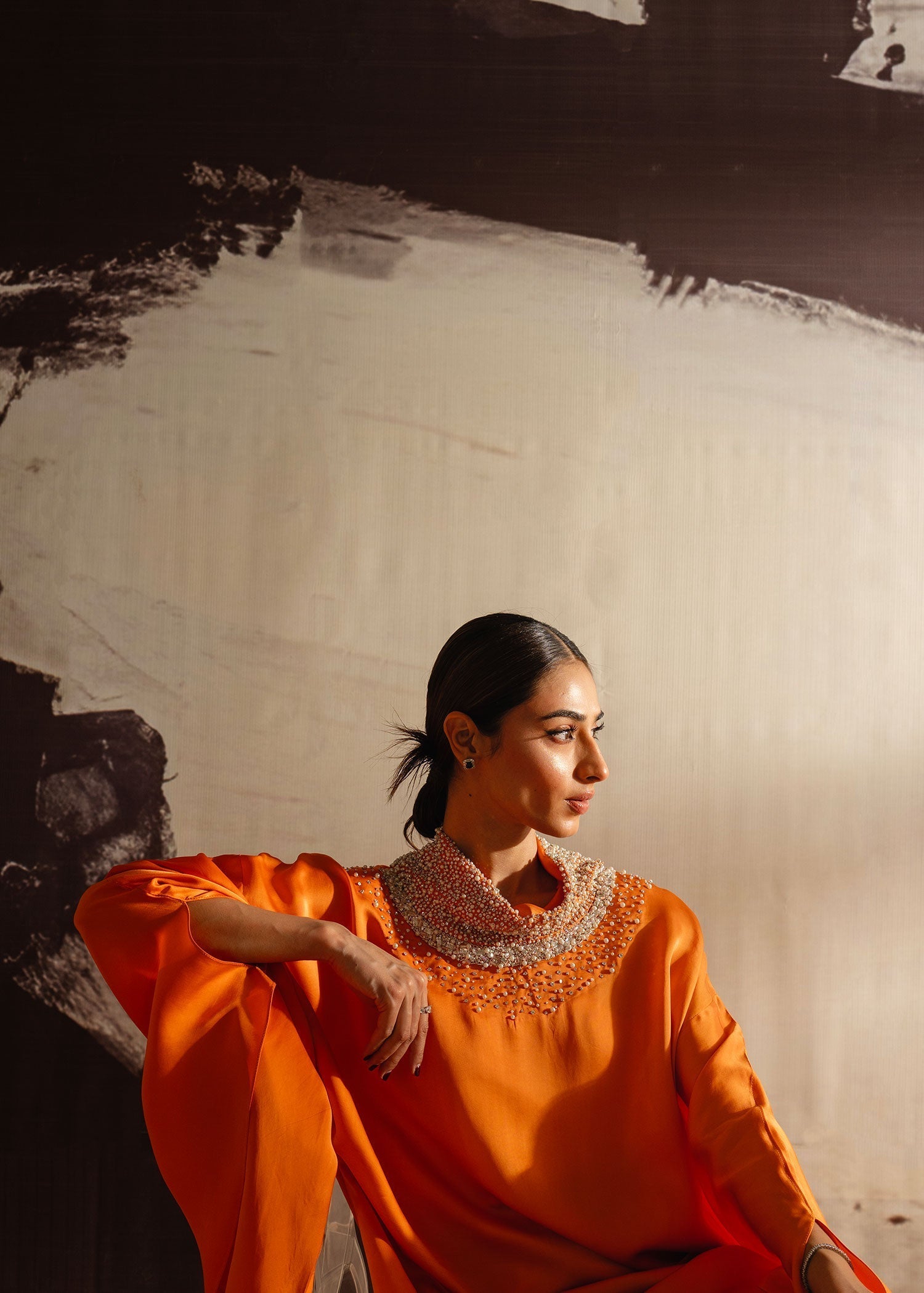 Mahgul | Eye of Cemal | Mandarin Glow XL Orange Grip Silk