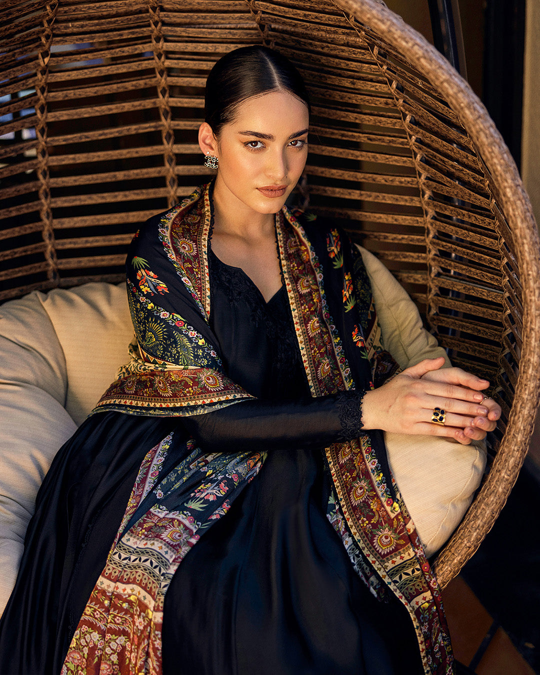 Faiza Saqlain | Carmela Luxury Pret | Shelina M Black Oak Silk