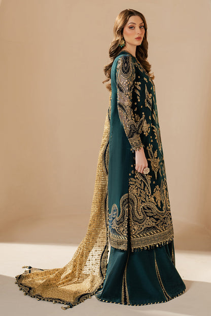 Jazmin | Wedding Formals | WF'25-06 Custom Size Deep Teal Green Chiffon