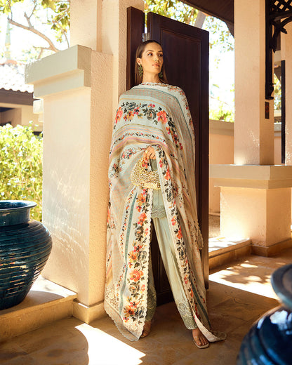Faiza Saqlain | Carmela Luxury Pret | Arnett L Sage Oak Silk