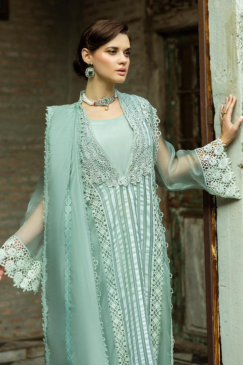 Mushq | Euphoria Eid Pret | Brittany M Mint Medium Organza