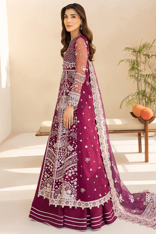 Farasha | Lu Zella Premium Formals 25 | Merlot Dust - Pakistani Designer Dress - by Farasha - Type : Ladies Clothes - 100% Original at Saira Sultan