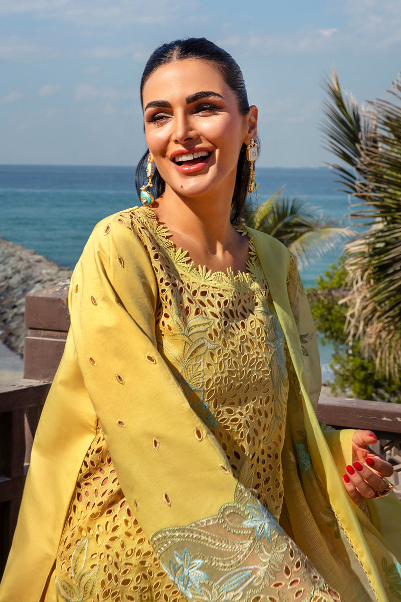 Rangrasiya | Premium Summer Lawn 25 | Minal L Yellow Lawn