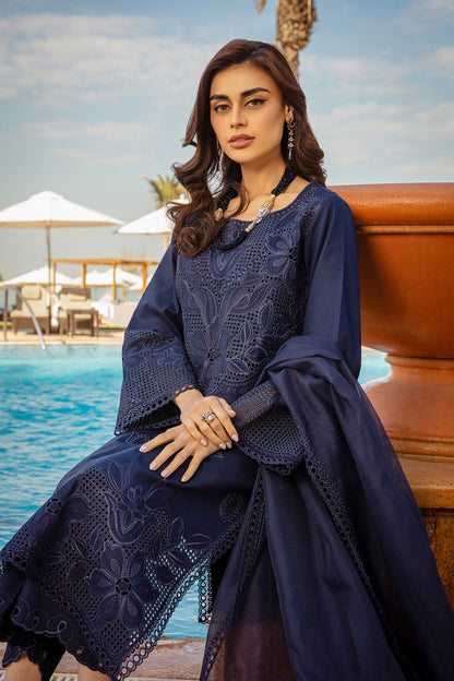Rangrasiya | Premium Summer Lawn 25 | Zara L Navy Blue Lawn