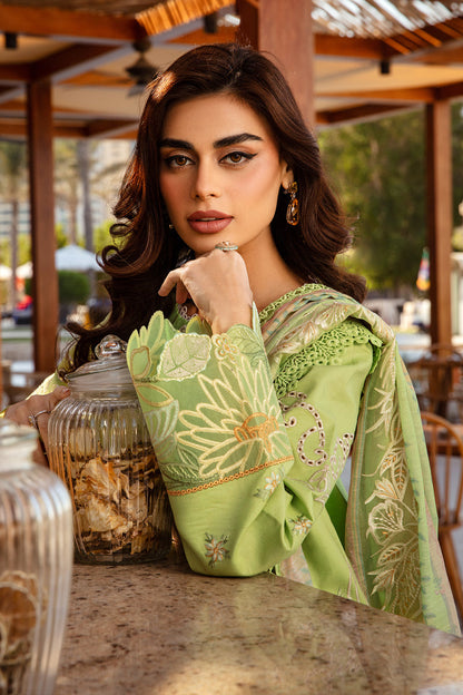 Rangrasiya | Premium Summer Lawn 25 | Elaheh M Green Lawn
