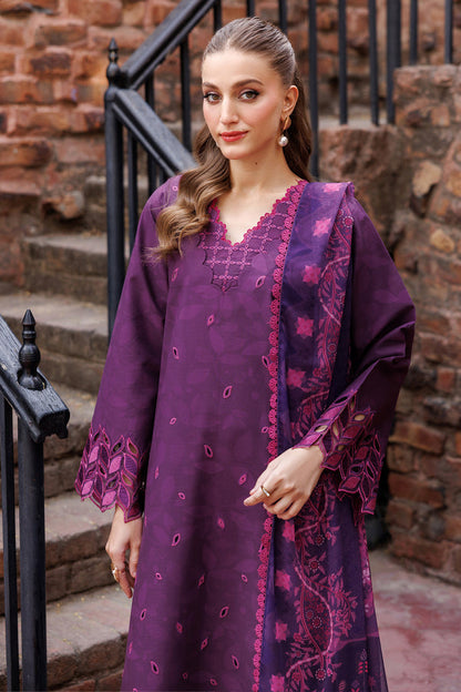 Farasha | Printed Essentials | Winkmist M Plum Lawn