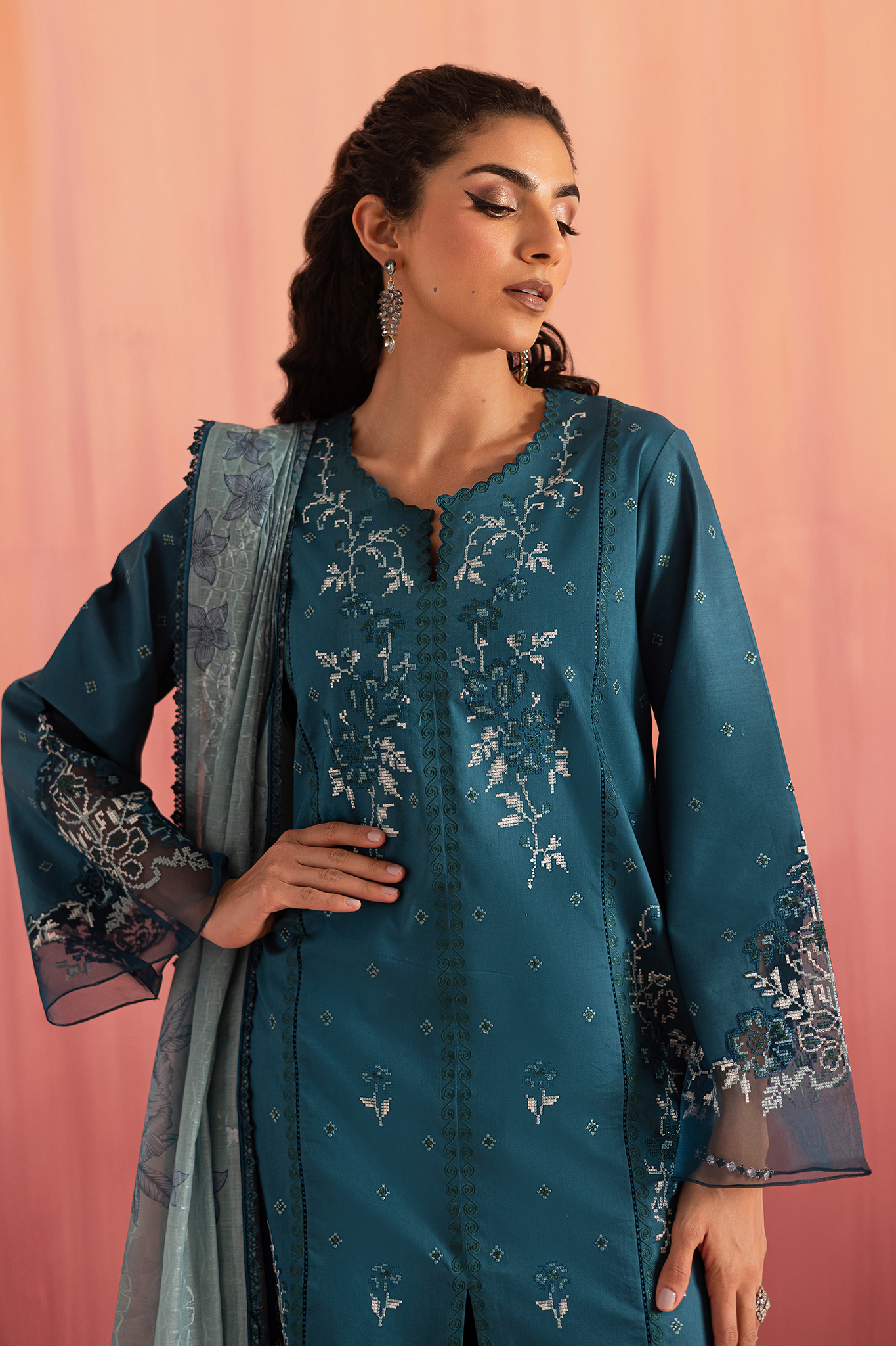 Seran | Nayab Eid Lawn | TIA M Teal Green Lawn