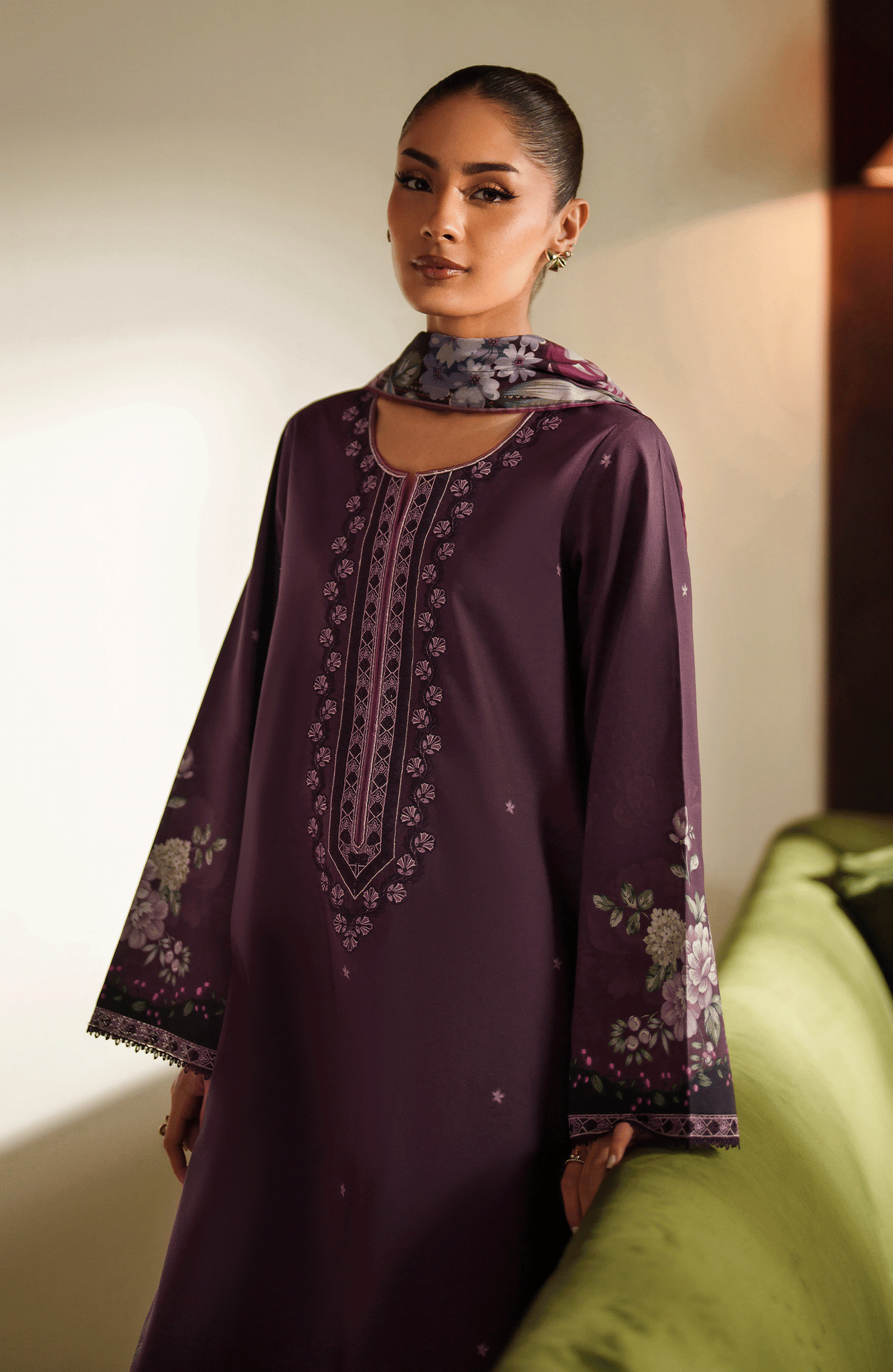 Seran | Ilara Cambric | PLUMORA - Pakistani Designer Dress - by Seran - Type : Ladies Clothes - 100% Original at Saira Sultan