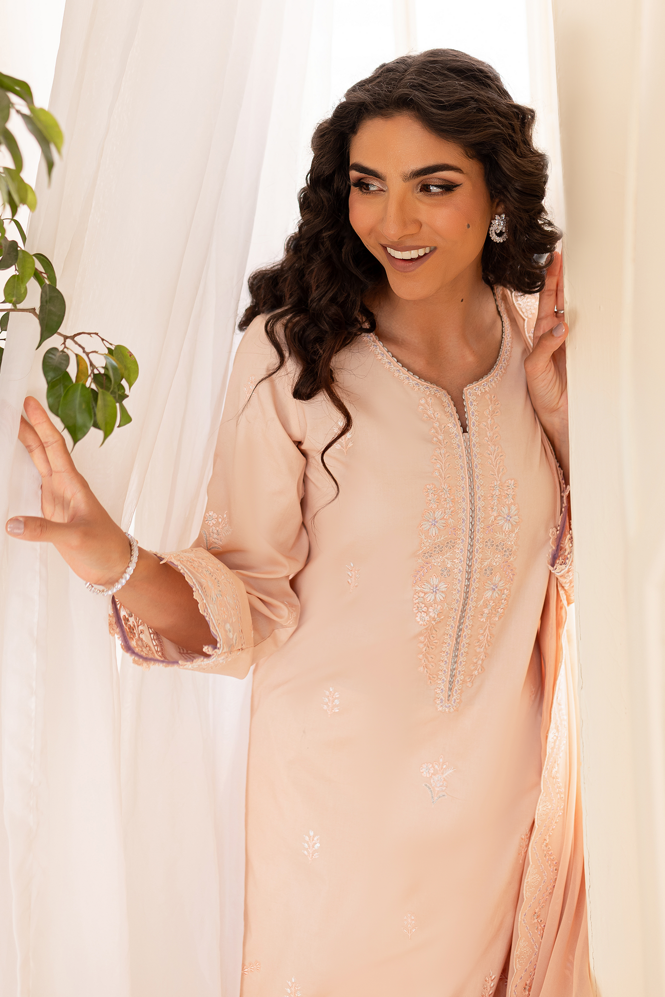 Seran | Nayab Eid Lawn | IZZA XL Pale Peach Lawn