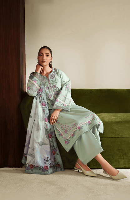 Seran | Ilara Cambric | AVELINE - Pakistani Designer Dress - by Seran - Type : Ladies Clothes - 100% Original at Saira Sultan