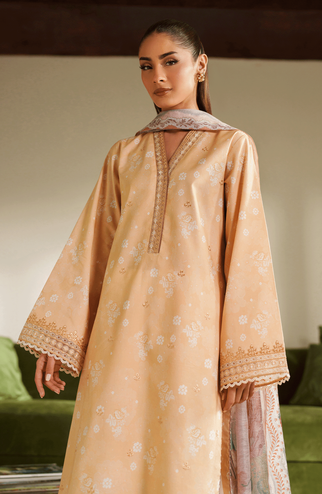 Seran | Ilara Cambric | SOLARIA - Pakistani Designer Dress - by Seran - Type : Ladies Clothes - 100% Original at Saira Sultan
