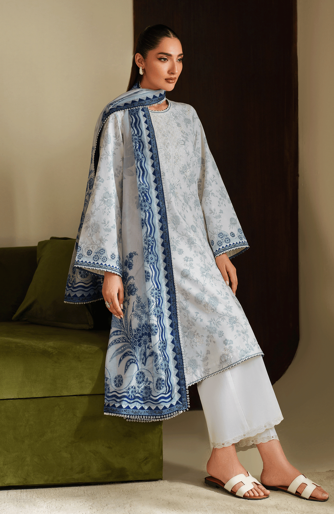 Seran | Ilara Cambric | AZZURA - Pakistani Designer Dress - by Seran - Type : Ladies Clothes - 100% Original at Saira Sultan