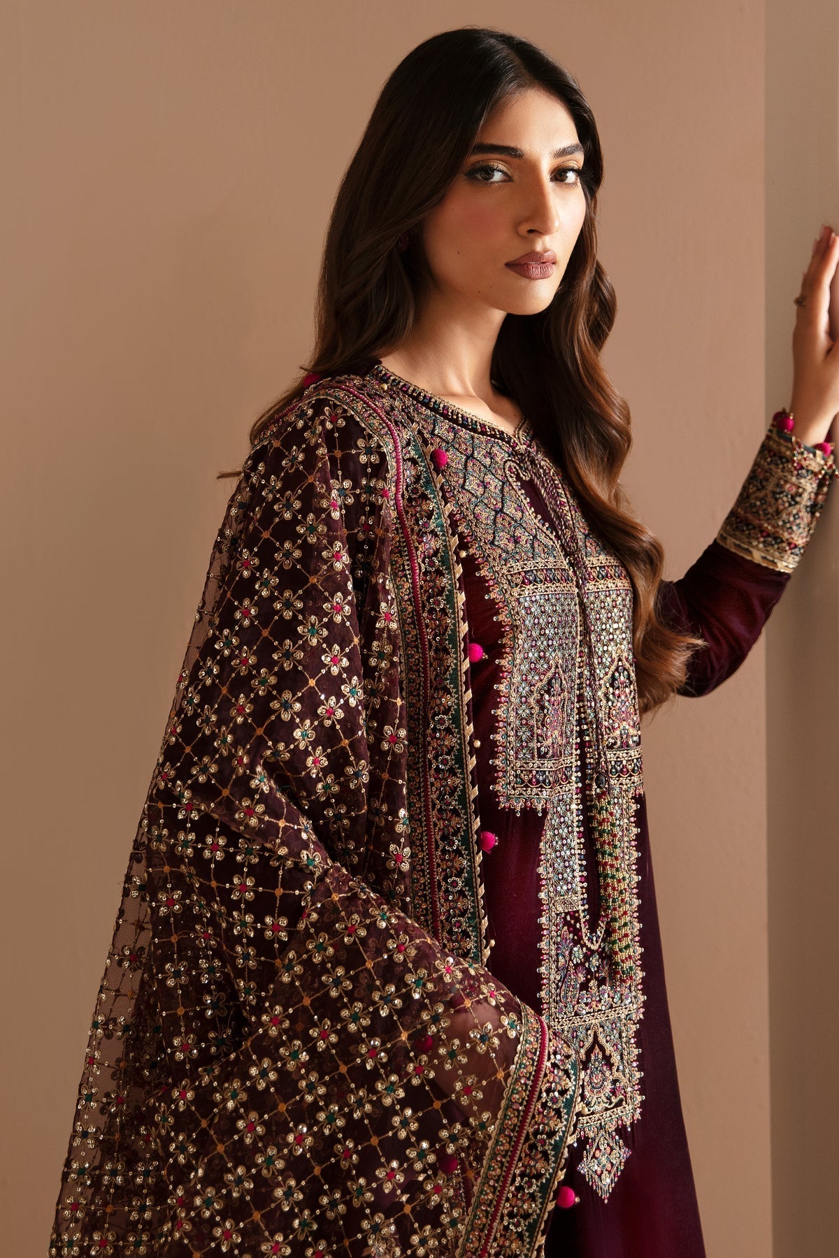 Jazmin | Velvet Edit 24 | Velvet Formal VF-2022 - Pakistani Designer Dress - by Jazmin | Type: Formal - 100% Original at Saira Sultan