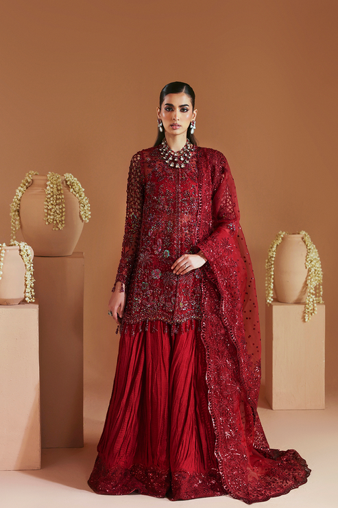 Emaan Adeel | Celestique Formals 25 | SCARLET - Pakistani Designer Dress - by Emaan Adeel - Type : Ladies Clothes - 100% Original at Saira Sultan