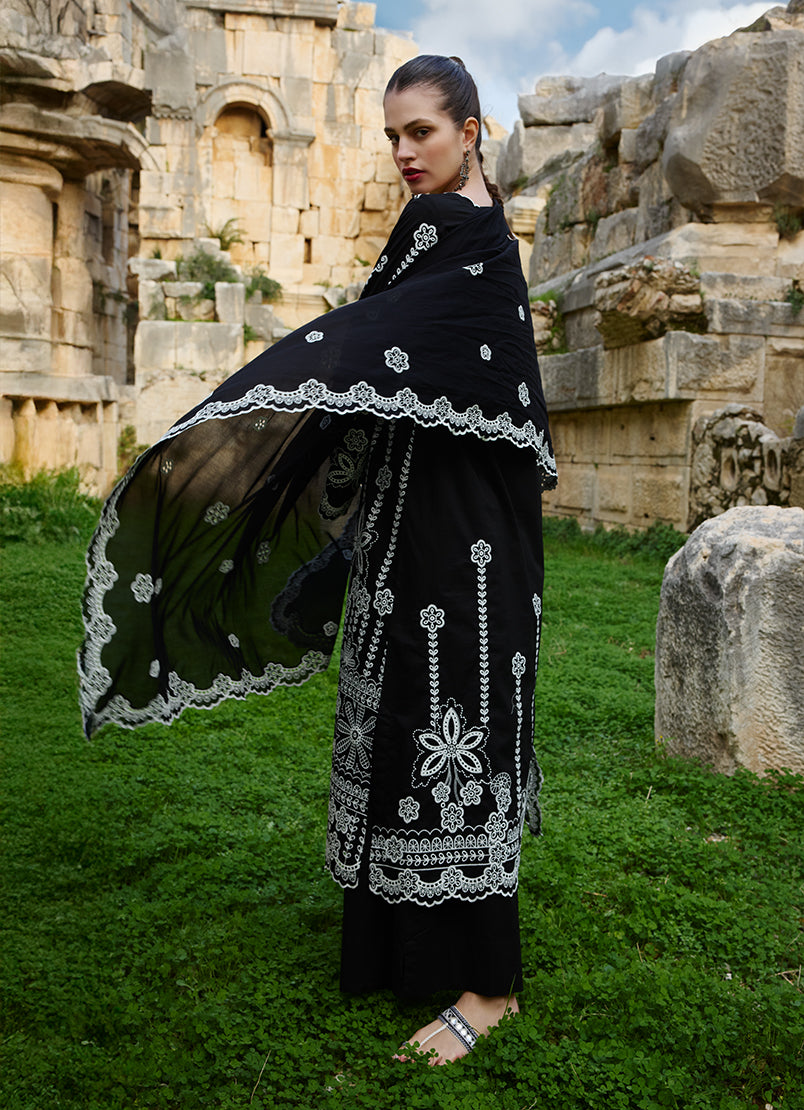 Image | Lawnkari 25 | Jana M Black Cotton Lawn