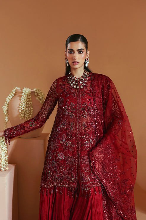 Emaan Adeel | Celestique Formals 25 | SCARLET - Pakistani Designer Dress - by Emaan Adeel - Type : Ladies Clothes - 100% Original at Saira Sultan